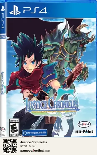 Justice Chronicles PlayStation 4, NTSC box front