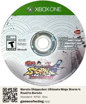 Naruto Shippuden: Ultimate Ninja Storm 4: Road to Boruto Xbox One, NTSC disc