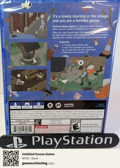 Untitled Goose Game PlayStation 4, NTSC box back