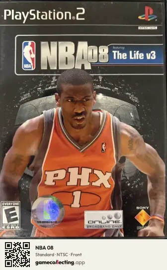 NBA 08 PlayStation 2, NTSC box front