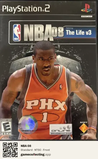 NBA 08 PlayStation 2, NTSC box front