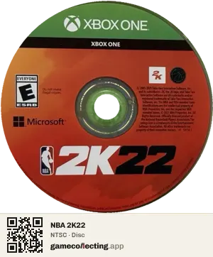 NBA 2K22 Xbox One, NTSC disc