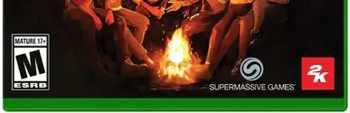 The Quarry, the ESRB box on its front
