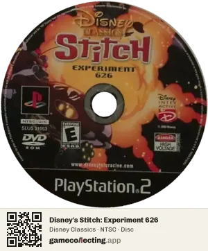 Disney's Stitch: Experiment 626 PlayStation 2, NTSC disc