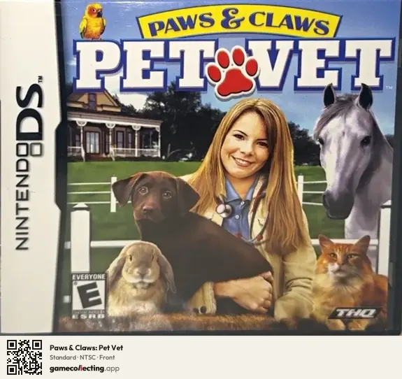 Paws & Claws: Pet Vet Nintendo DS, NTSC box front