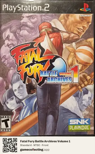 Fatal Fury Battle Archives Volume 1 PlayStation 2, NTSC box front