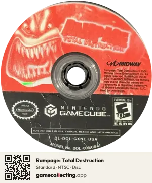 Rampage: Total Destruction Nintendo GameCube, NTSC disc