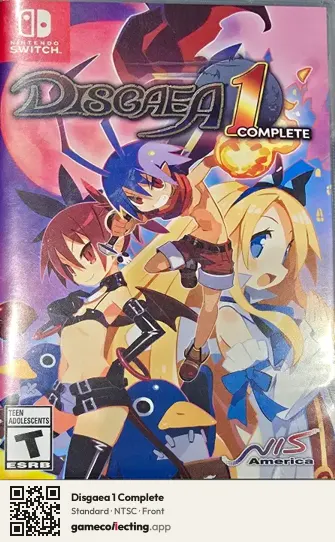 Disgaea 1 Complete Nintendo Switch, NTSC box front