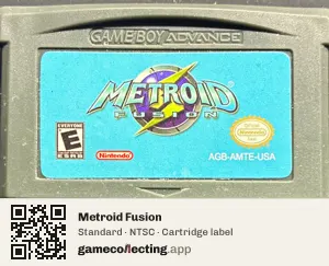 Metroid Fusion Game Boy Advance, NTSC cartridge label