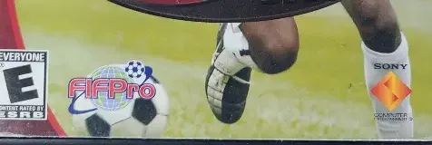 World Tour Soccer 2003, the ESRB box on its front