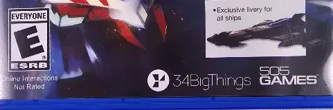 Redout, the ESRB box on its front