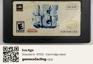 Ice Age Game Boy Advance, NTSC cartridge label