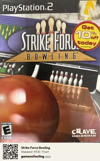 Strike Force Bowling PlayStation 2, NTSC box front