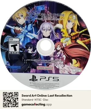 Sword Art Online: Last Recollection PlayStation 5, NTSC disc