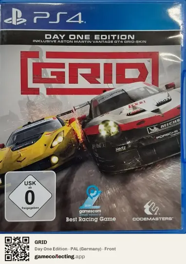 GRID PlayStation 4, Germany box front