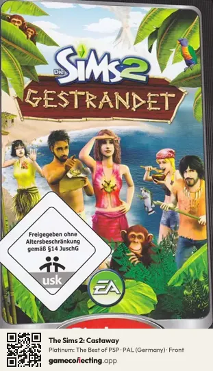 The Sims 2: Castaway PlayStation Portable, Germany box front