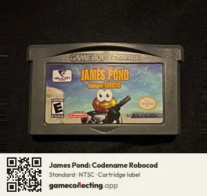James Pond: Codename Robocod Game Boy Advance, NTSC cartridge label