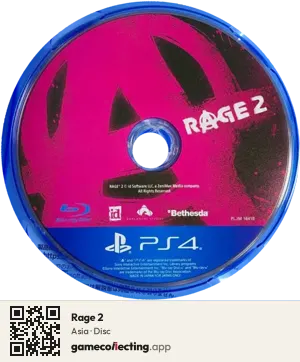 Rage 2 PlayStation 4, Asia disc