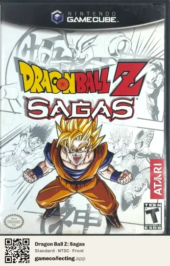 Dragon Ball Z: Sagas Nintendo GameCube, NTSC box front