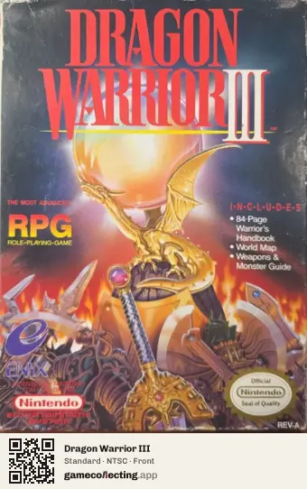 Dragon Warrior III Nintendo Entertainment System, NTSC box front