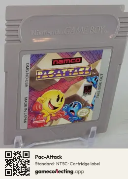 Pac-Attack Game Boy, NTSC cartridge label