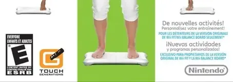 Wii Fit Plus, the ESRB box on its front
