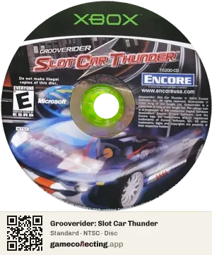 Grooverider: Slot Car Thunder Xbox, NTSC disc