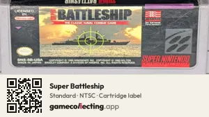 Super Battleship Super Nintendo Entertainment System, NTSC cartridge label