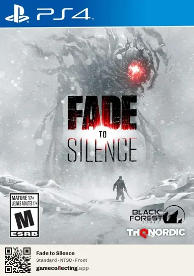 Fade to Silence PlayStation 4, NTSC box front