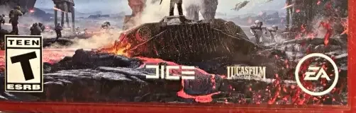 Star Wars Battlefront, the ESRB box on its front