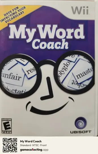 My Word Coach Nintendo Wii, NTSC box front