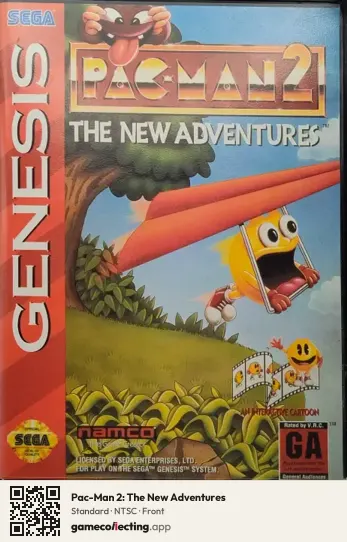 Pac-Man 2: The New Adventures Sega Mega Drive / Genesis, NTSC box front