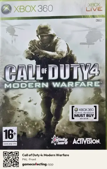Call of Duty 4: Modern Warfare Xbox 360, PAL box front