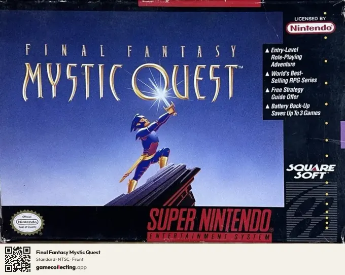Final Fantasy Mystic Quest Super Nintendo Entertainment System, NTSC box front