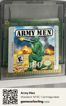 Army Men Game Boy Color, NTSC cartridge label