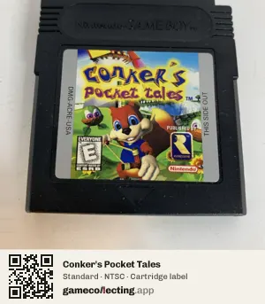 Conker's Pocket Tales Game Boy Color, NTSC cartridge label