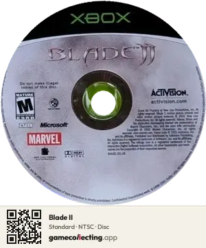Blade II Xbox, NTSC disc