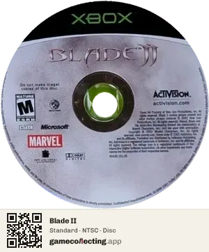 Blade II Xbox, NTSC disc
