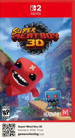 Super Meat Boy 3D Nintendo Switch 2, NTSC box front