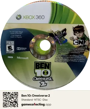 Ben 10: Omniverse 2 Xbox 360, NTSC disc