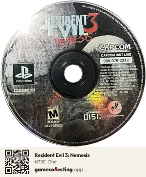 Resident Evil 3: Nemesis PlayStation, NTSC disc
