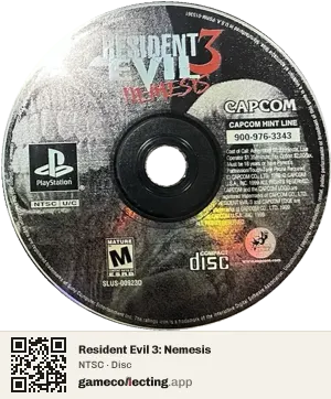 Resident Evil 3: Nemesis PlayStation, NTSC disc