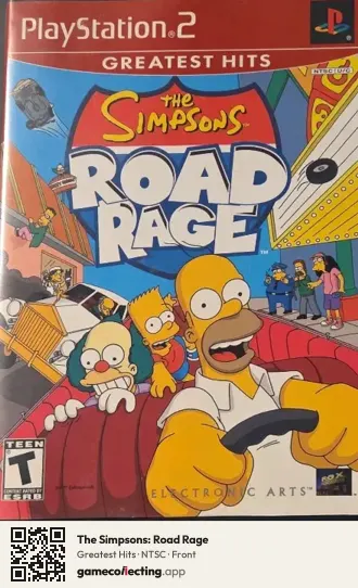 The Simpsons: Road Rage PlayStation 2, NTSC box front