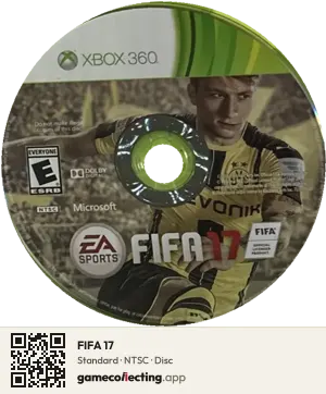 FIFA 17 Xbox 360, NTSC disc