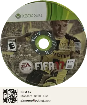 FIFA 17 Xbox 360, NTSC disc