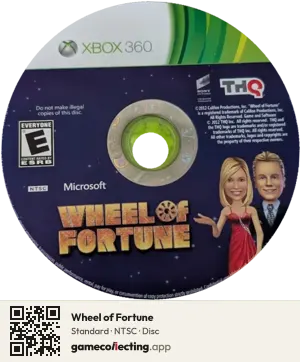 Wheel of Fortune Xbox 360, NTSC disc