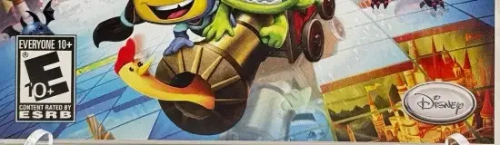 Disney Universe, the ESRB box on its front