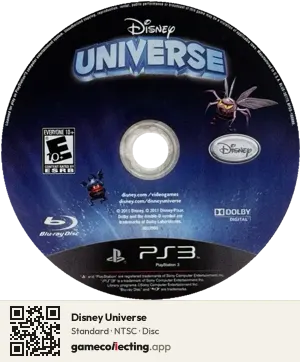 Disney Universe PlayStation 3, NTSC disc