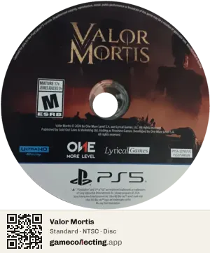 Valor Mortis PlayStation 5, NTSC disc