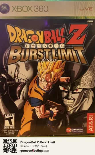 Dragon Ball Z: Burst Limit Xbox 360, NTSC box front
